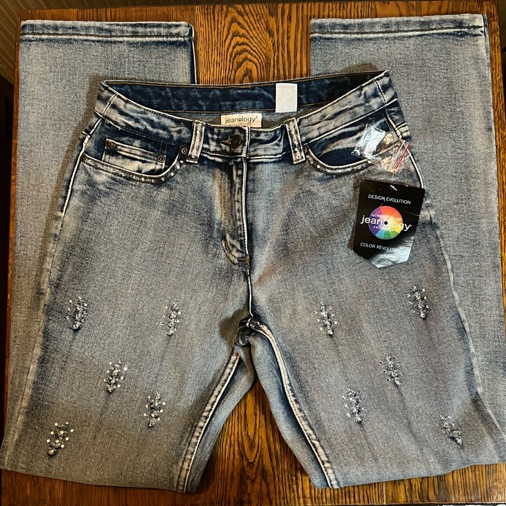 NEW- Jeanology rhinestone jeans